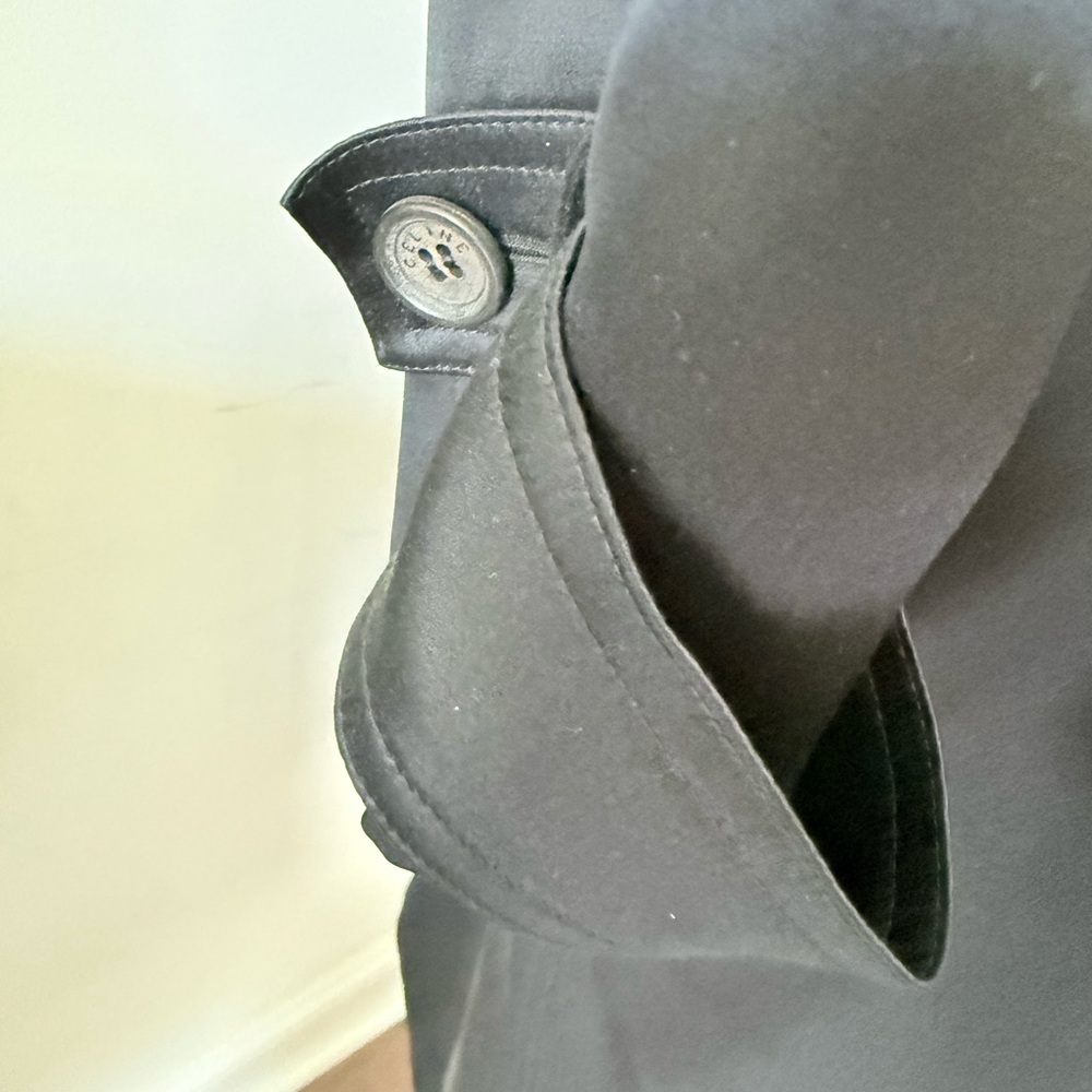 CELINE Silk Wool Blend Belted Trench Coat - Picture 10 of 16
